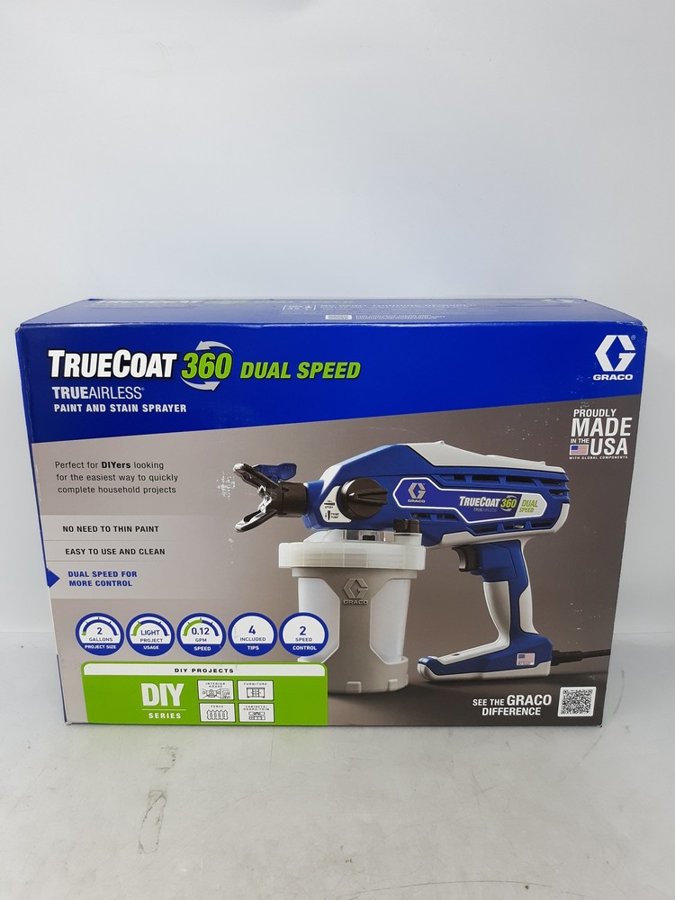 Graco TrueCoat 360 Dual Speed TrueAirless Paint Stain Sprayer