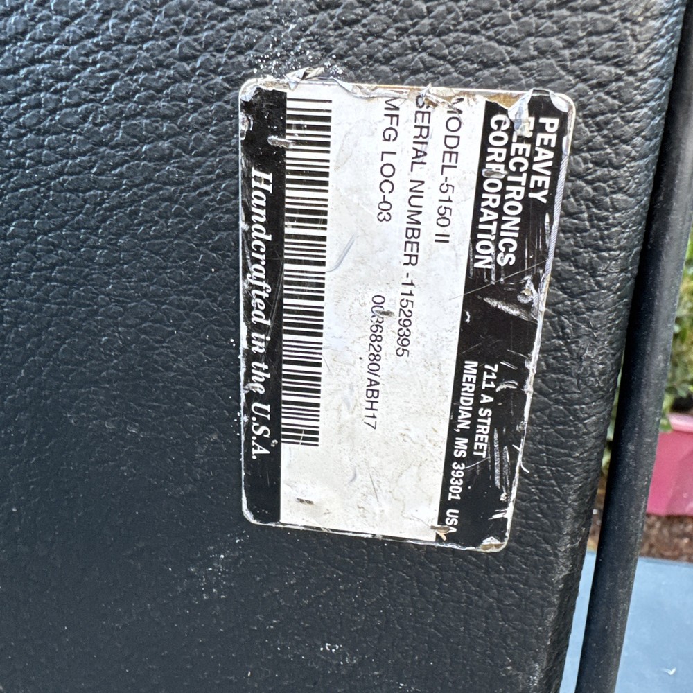 Peavey 5150 120 Watt Head Untested Powers On