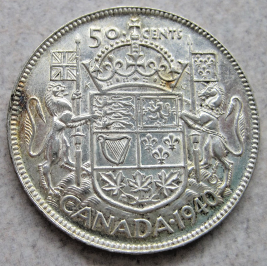 1940 Canada Silver 50c