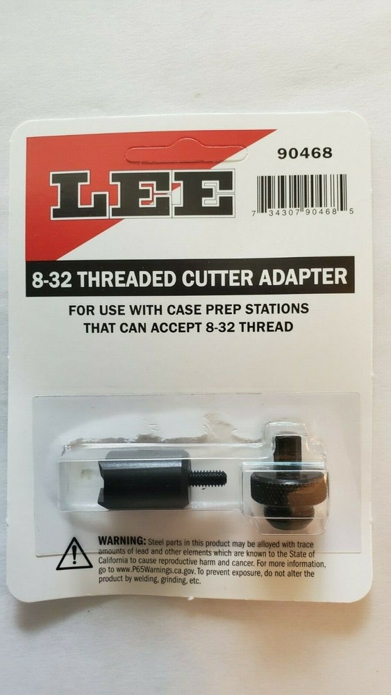 LEE 90468 8-32 Threaded Cutter Adapter & Lock Stud for Case Prep Stations
