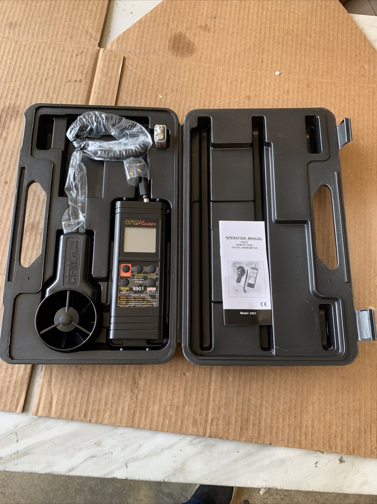 General Tools DCFM8901 Digital Air Flow Meter, Two Piece Design, RS232 Output -