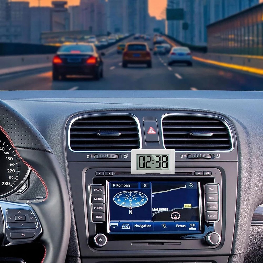 Battery Powered Digital Dashboard Clock - 2PCS Jumbo Display for Easy Viewing