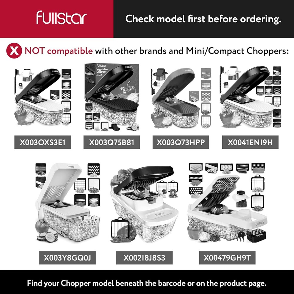 Fullstar Blade Replacement Set for Vegetable Chopper Only – 2pc Insert Set...