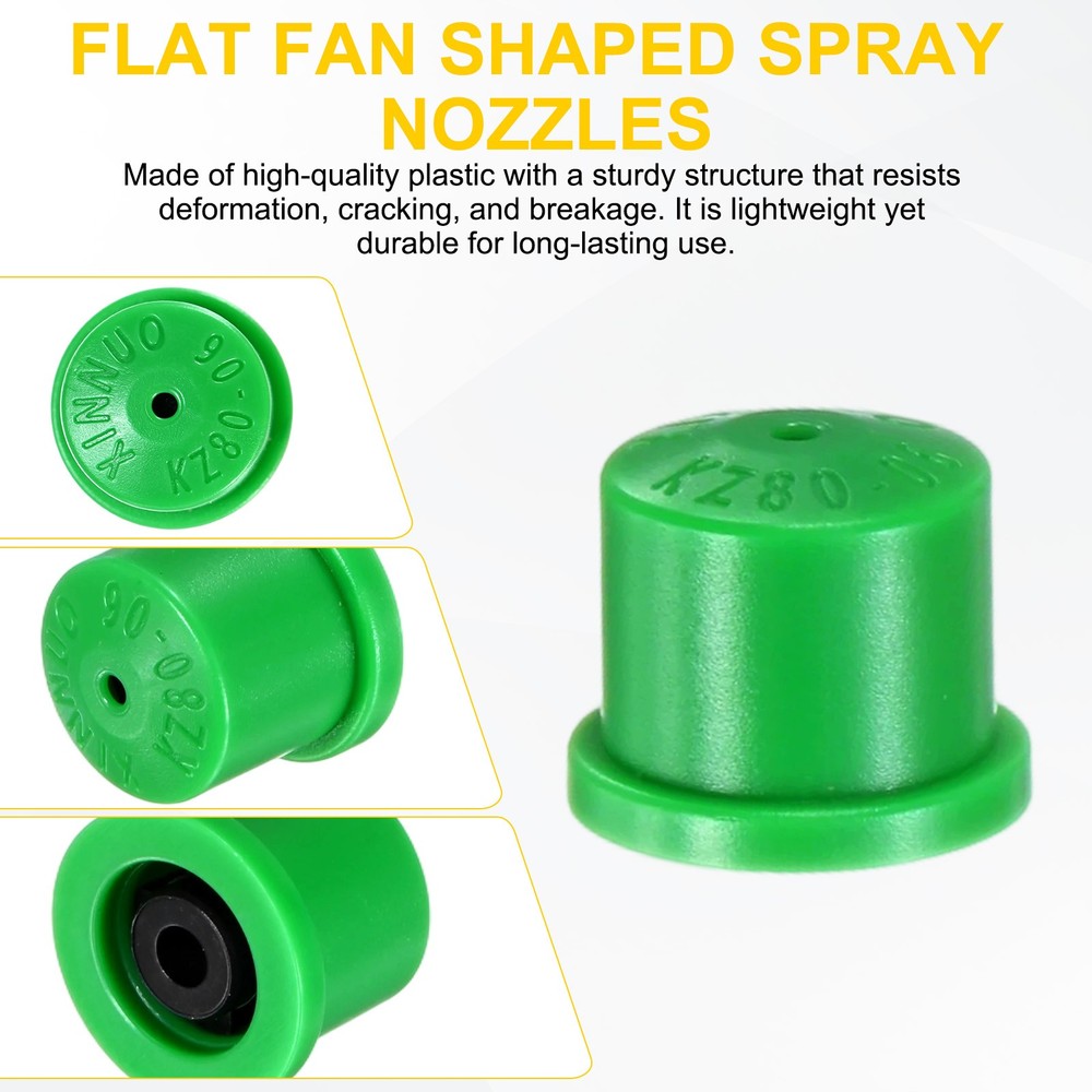 20-Pack Plastic Hollow Cone Sprayer Nozzle Tips [Green, 1.5mm Pore]
