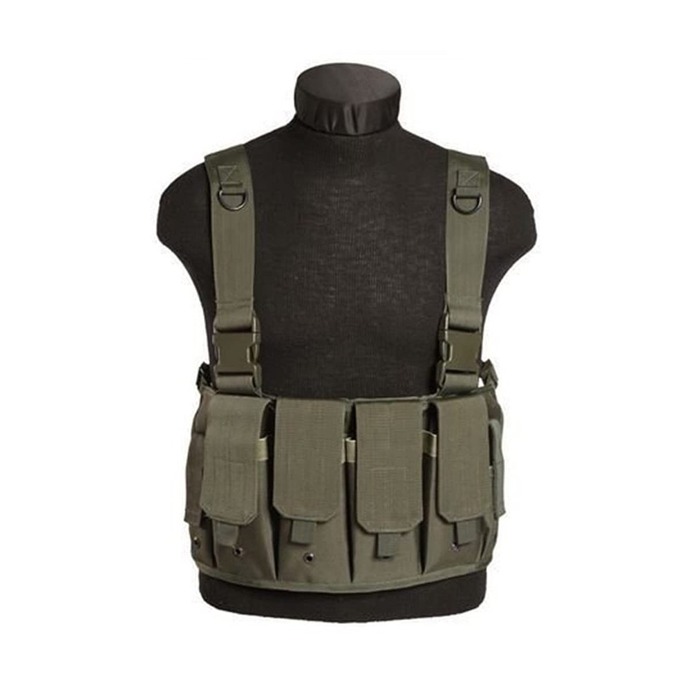 Mil-Tec Tactical Outdoor Adjustable Polyester Chest Rig (Olive)