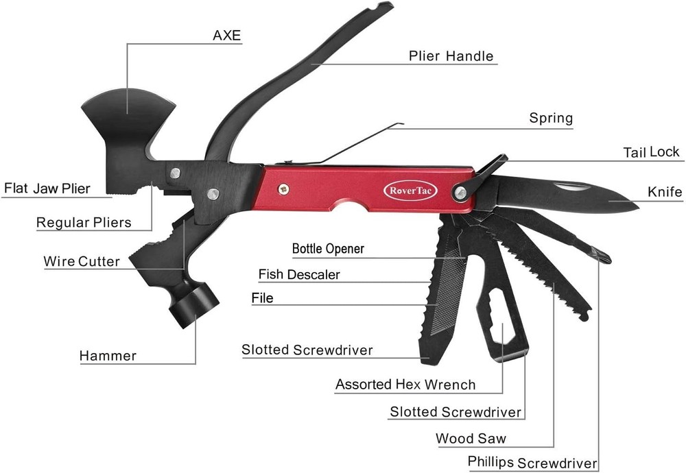 Stainless Steel Multitool Axe - Essential Camping Companion
