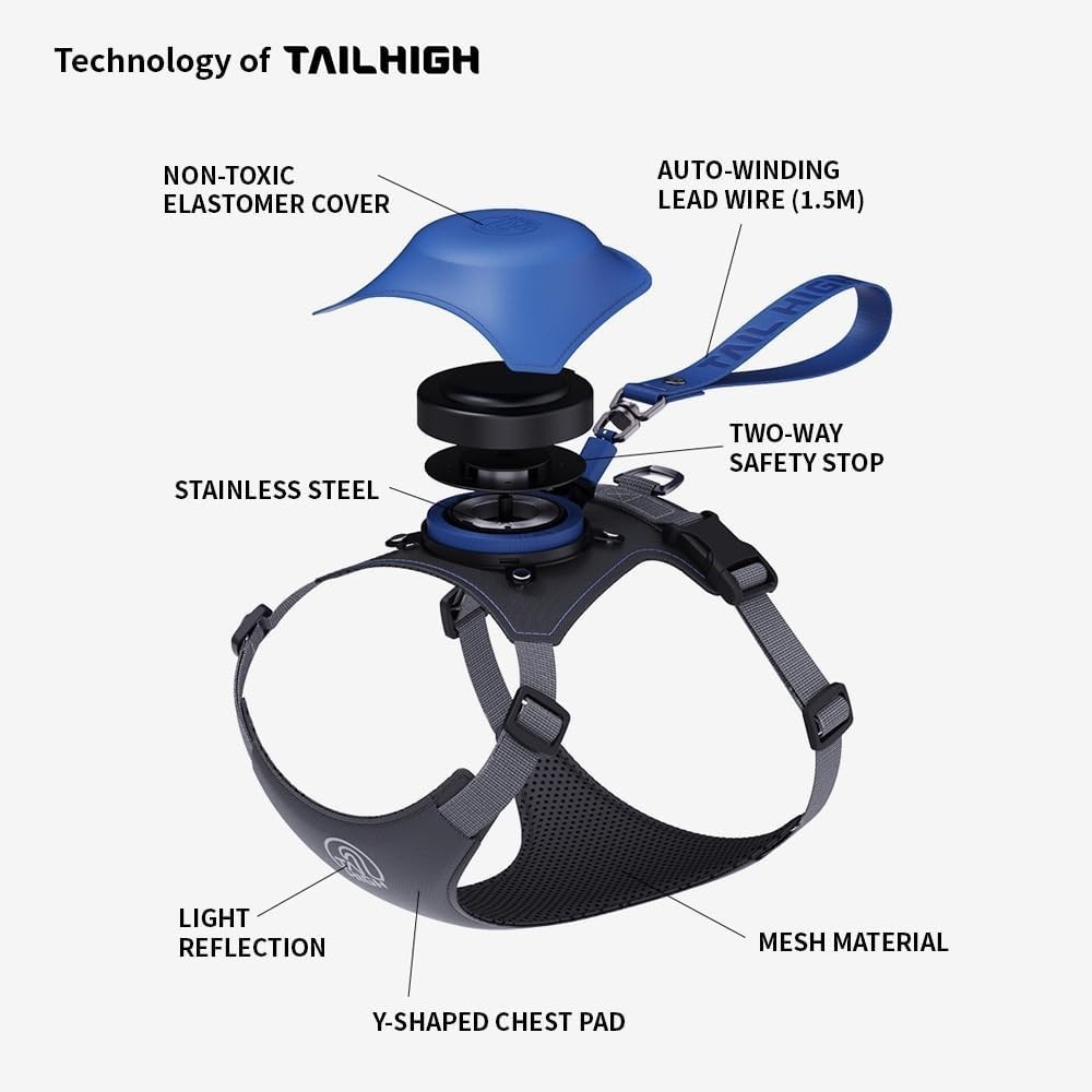 Tailhigh GingkoBlue Hybrid Dog Harness