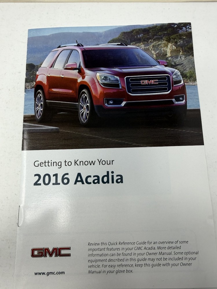 2016 GMC Acadia Owners Manual OEM Set