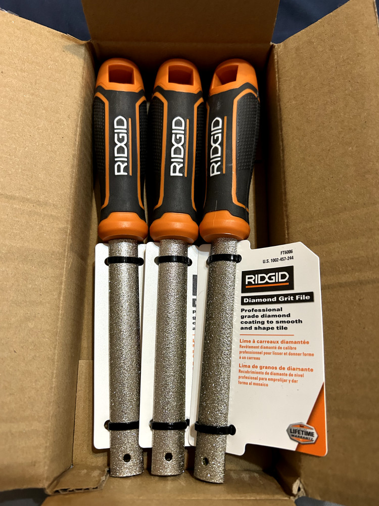 Ridgid Diamond Grit Tile File (3 Pack) - New