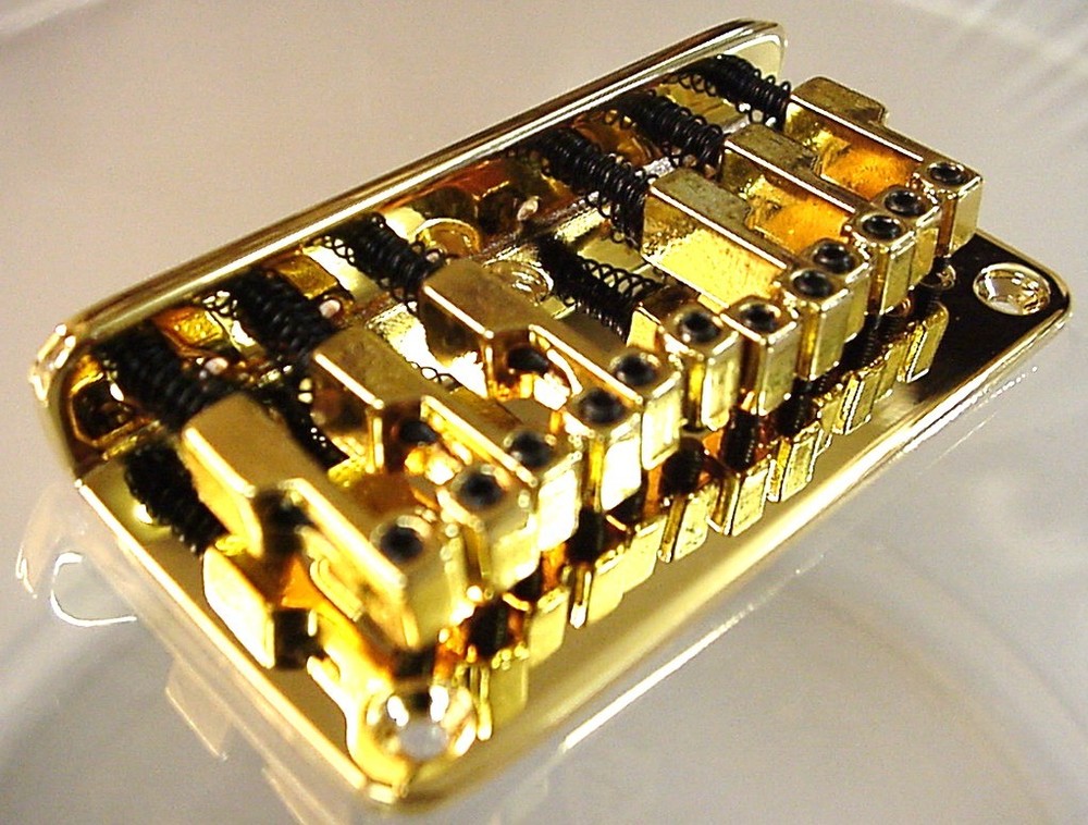 HARDTAIL ELECTRIC GUITAR BRIDGE GOLD offset
