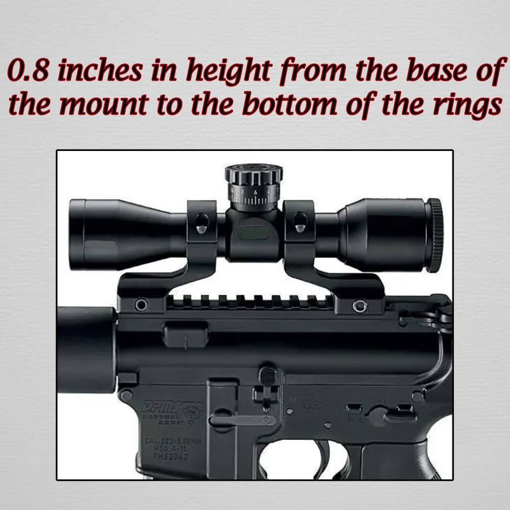 Offset Reversible 1 Inch Diameter Rifle Scope Rings 1 Scope Mount...