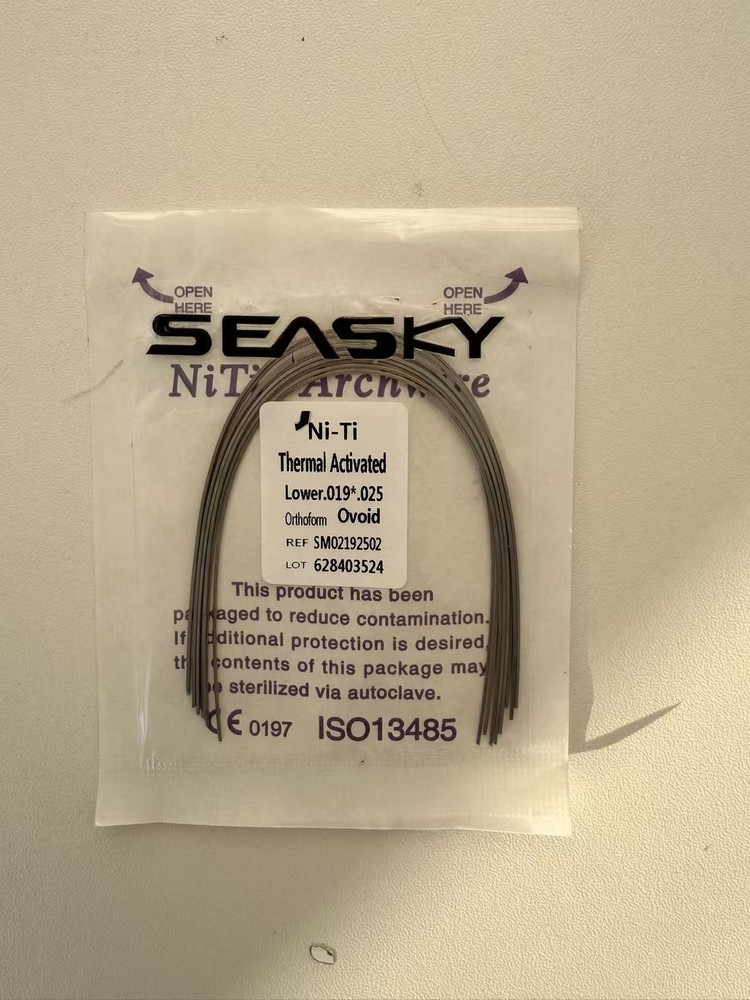 SEASKY Dental Orthodontic Arch Wire Thermal Activated Rectangular 019*025 Ovoid