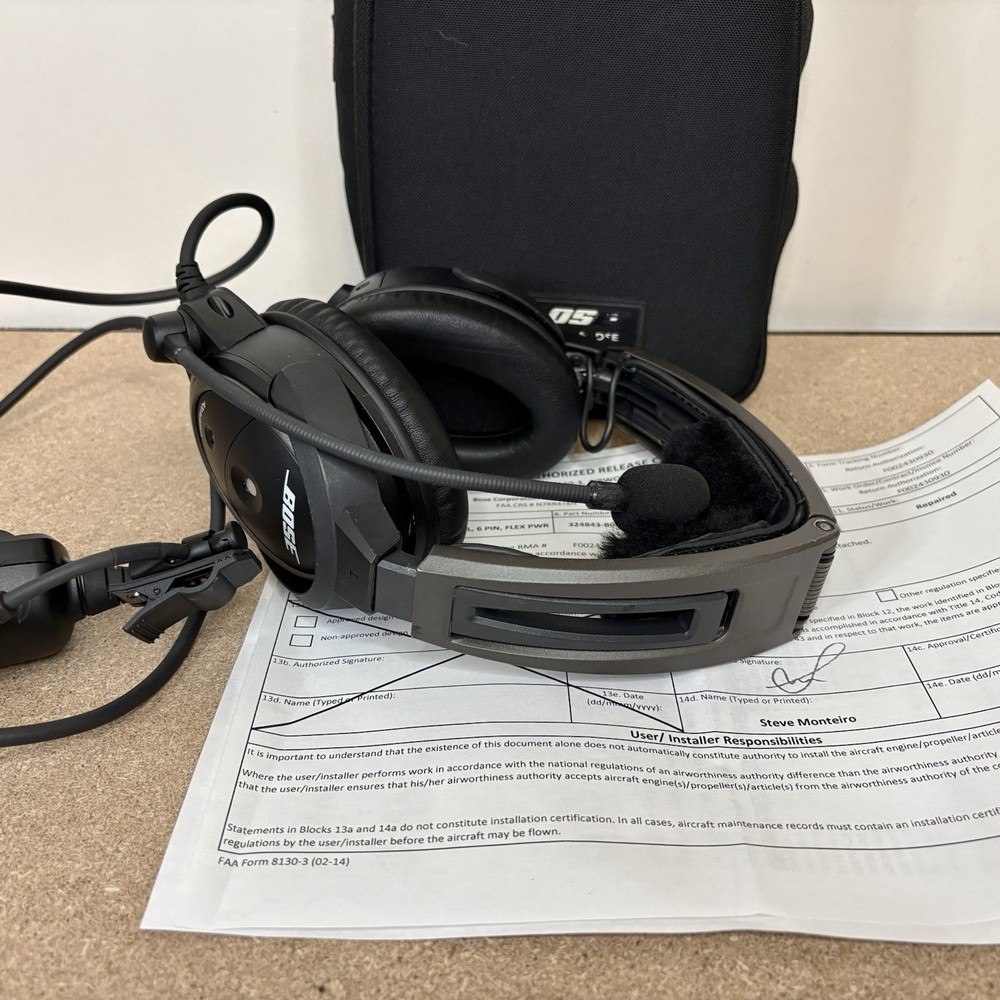 Refurbished Bose A20 ANR Aviation Headset Single Lemo Plug With Bluetooth