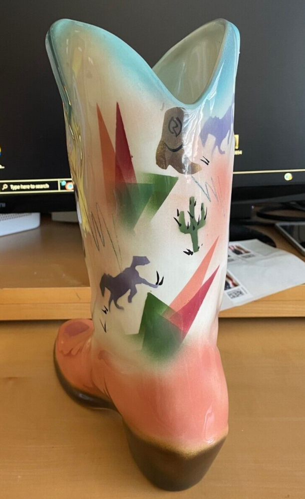 "Stiles" Ceramic BOOT vase or Decorator item