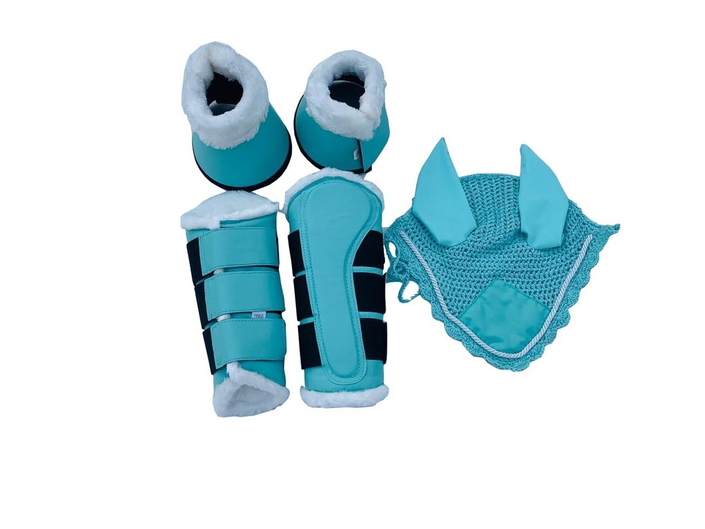 Luxury Horse Saddle Pad set, Saddle Pad, Brushing Boot, Bell Boot,Ear Net