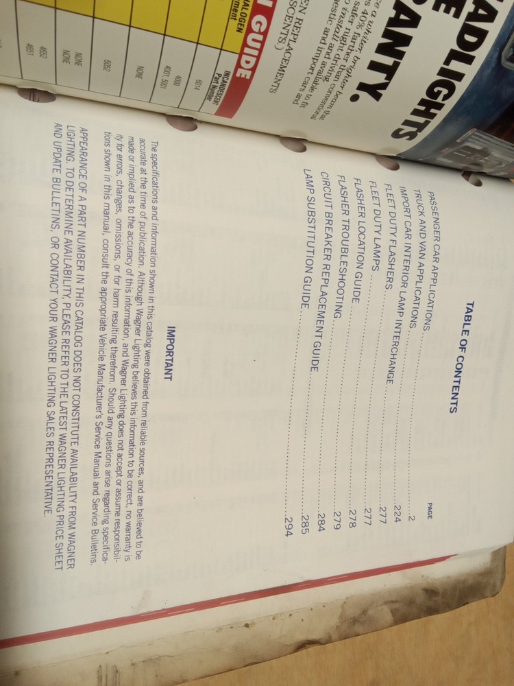 PowerPath Wire & Cable Catalog TD91-91P / Wagner Lamp And Flasher Application...