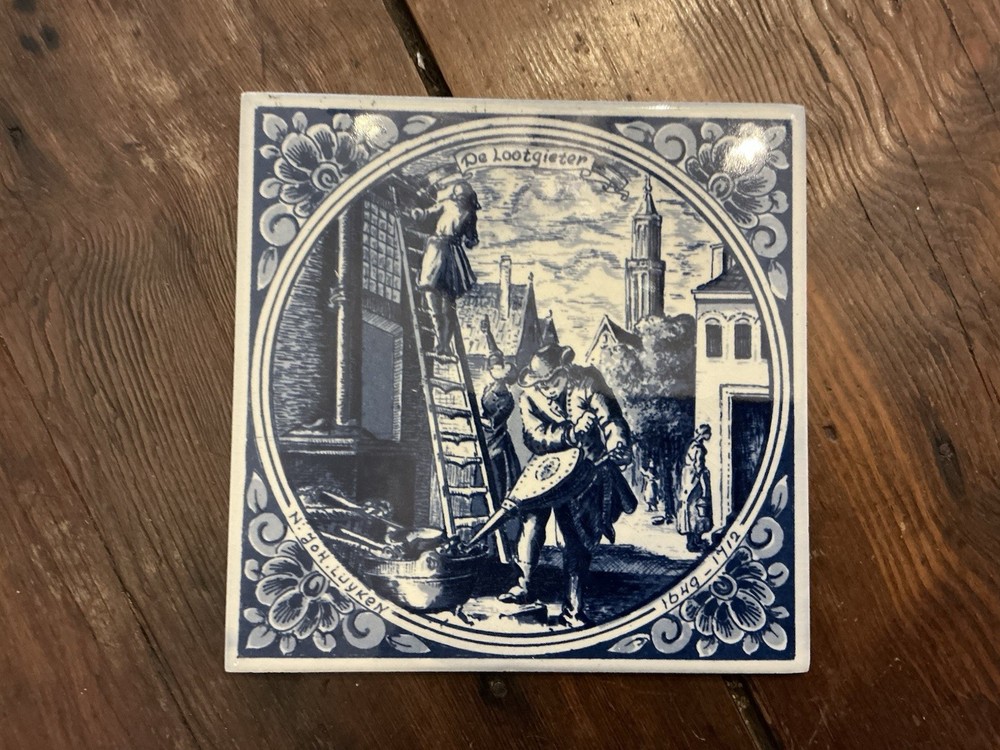 Delft Tile, 6” Vintage, Pristine With Hanger
