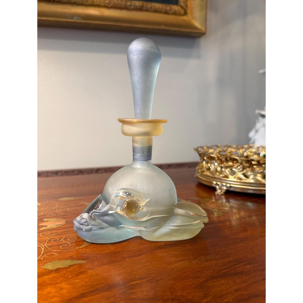 Vintage Signed Jon Art Studio Glass Perfume Bottle
