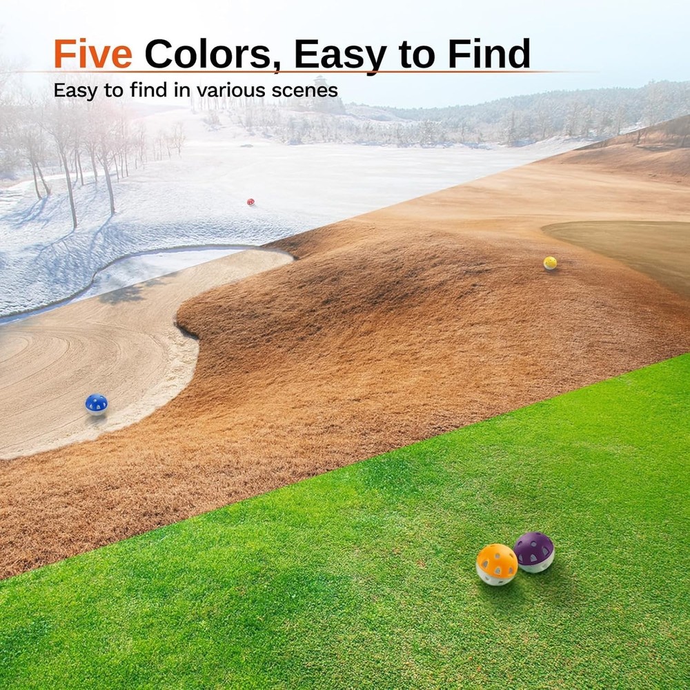 Wear-Resistant Practice Golf Balls (20 Pack), High Visibility for Easy Tracking,