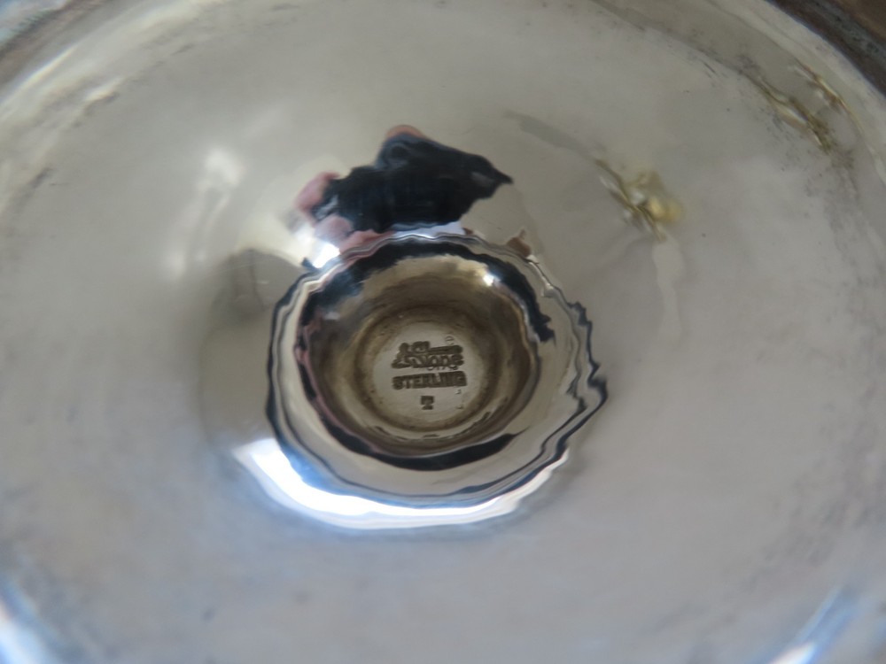 Arthur Stone Sterling Silver Compote c1908 HERBERT TAYLOR SILVERSMITH-290 gr