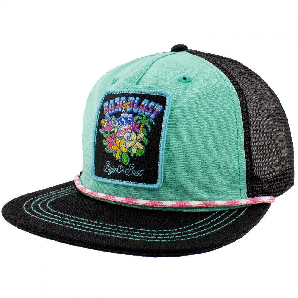Mountain Dew Baja Blast Flower Patch Canvas Grandpa Hat Multi-Color