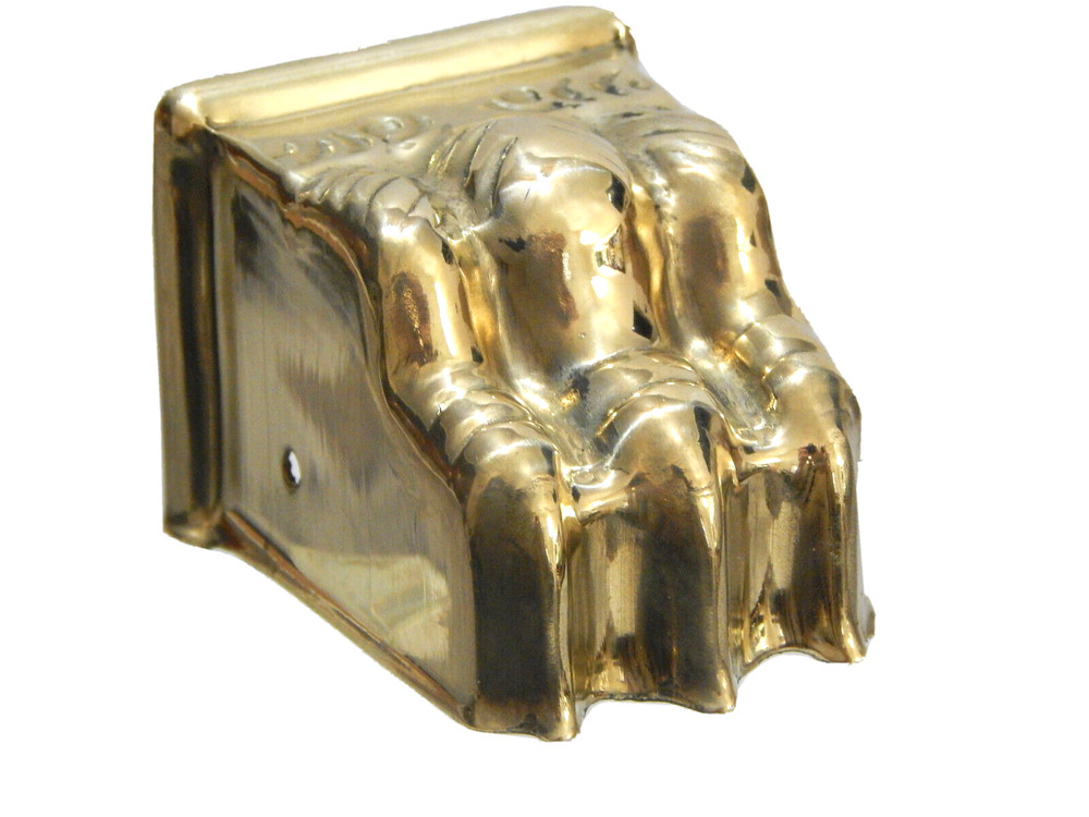 Claw Foot Table Stamped Brass Toe Cap Medium