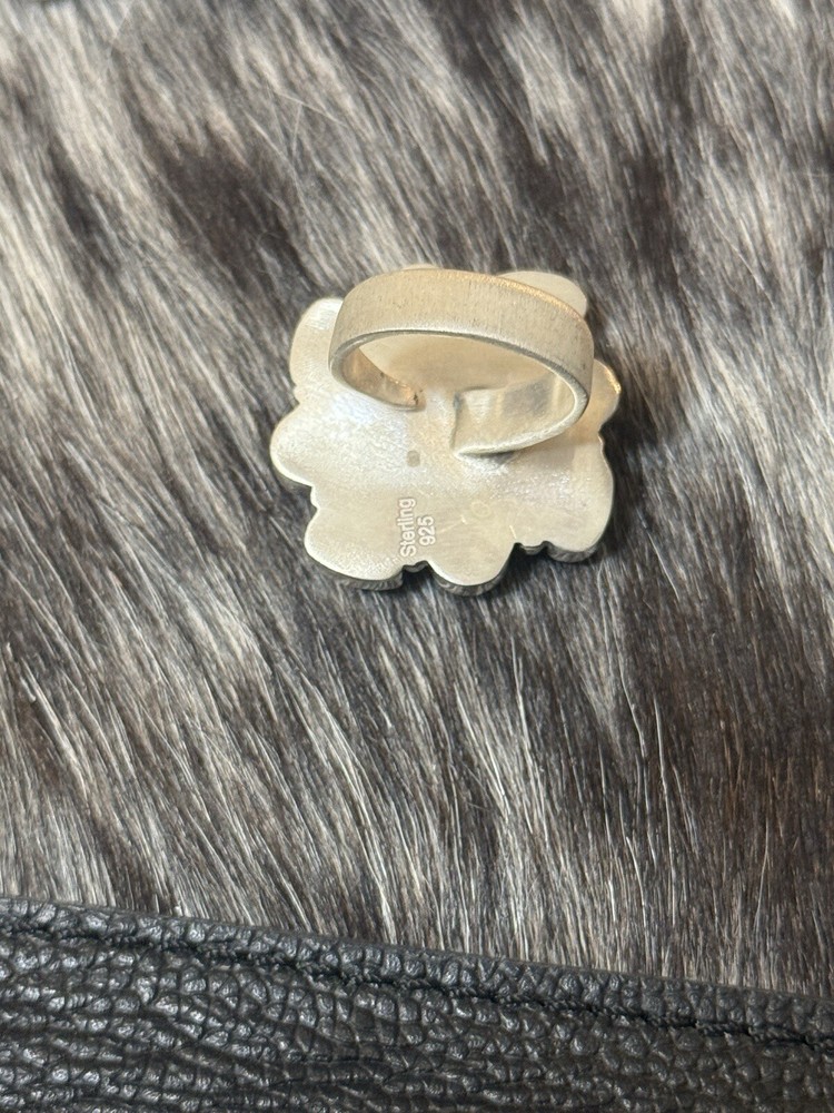 Native Southwest Sterling Silver Blue Turquoise Cluster🩵💙 Ring Adjustable
