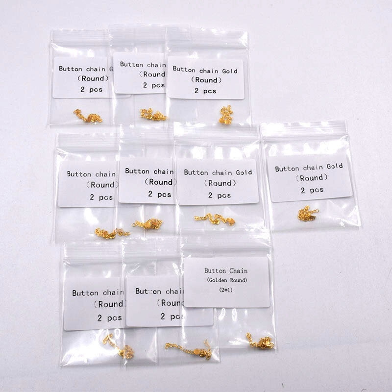 Dental Ortho Plated Traction Buttons Chain Tectangular Mesh Base Lingual Base