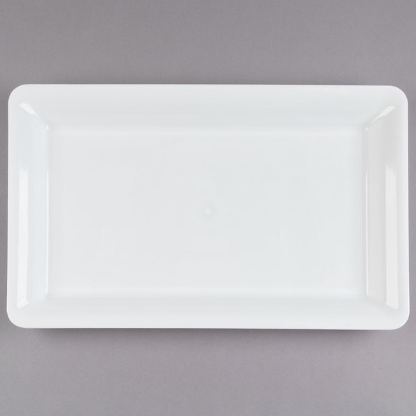 Fineline RC473.WH, 12x18-Inch Platter White Plastic Rectangular Trays, 20/CS