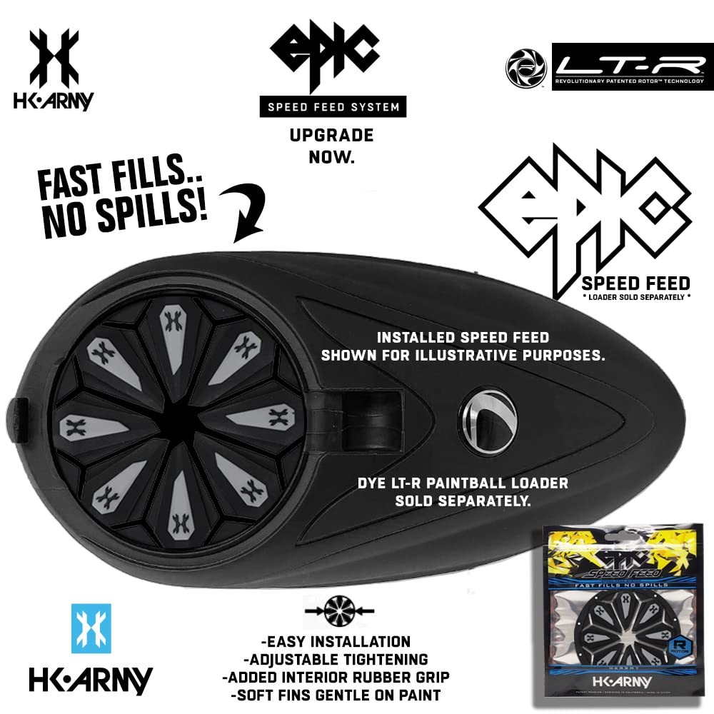 Dye LT-R/Rotor Paintball Loader Hopper Basic Epic Speed Feed Accessory - Stealth