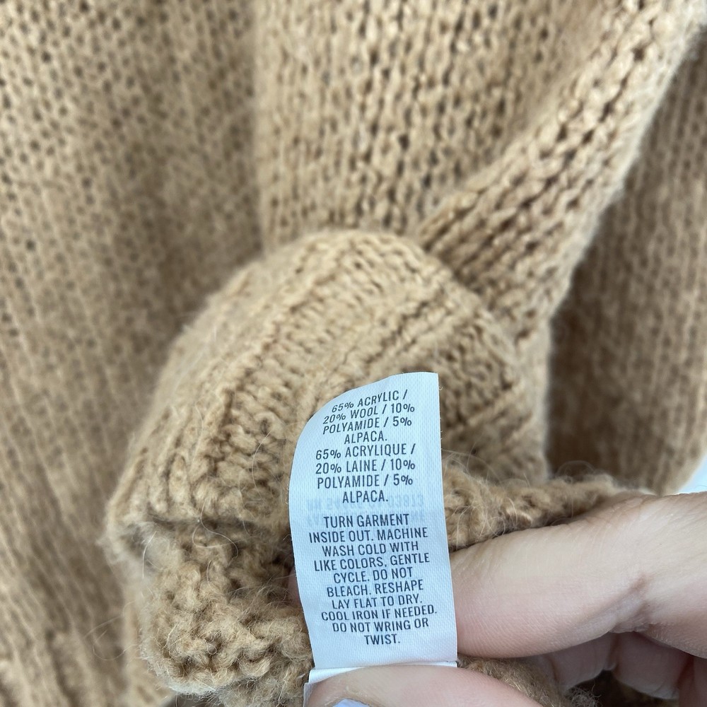Aerie Size M Brown Oversized Wool Alpaca Blend Oversized Sweater Boho