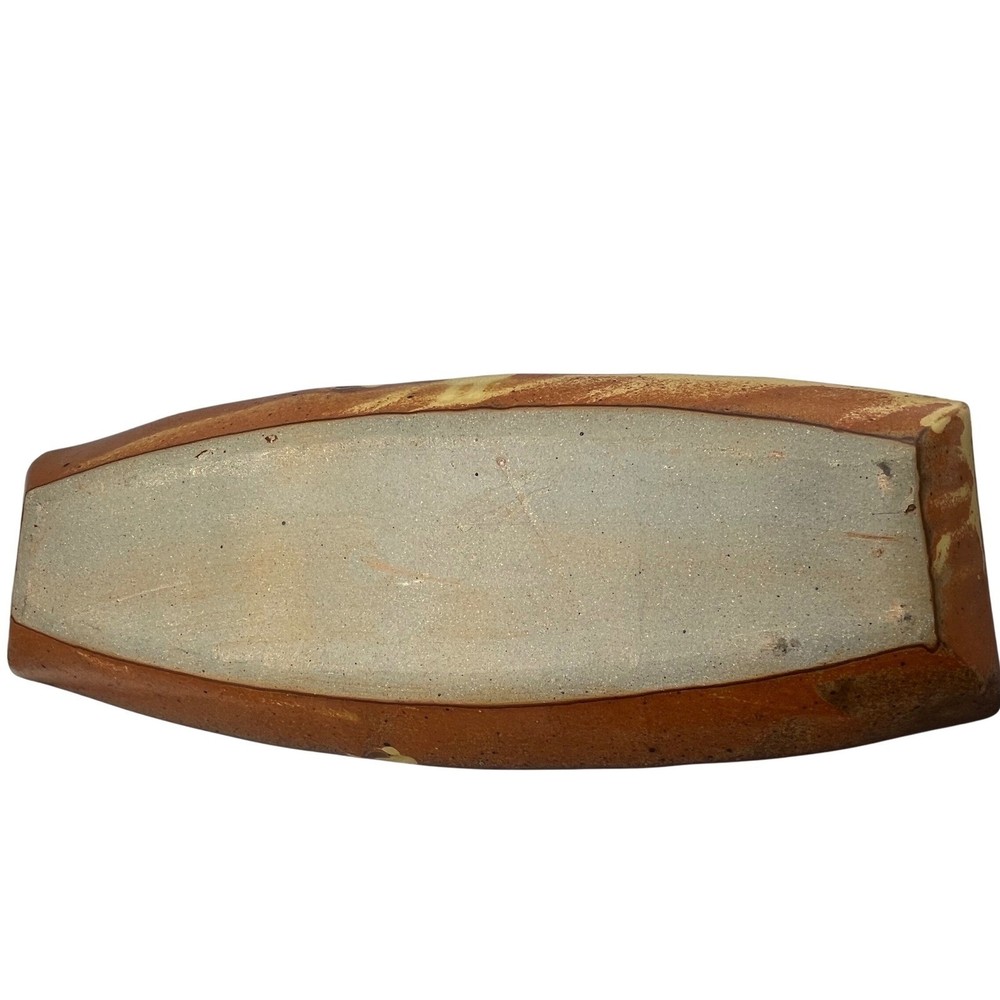 Vintage Peter Kaiser Signed stoneware Serving Tray rustic abstract design