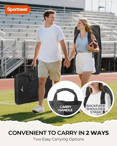 Stadium Seats with Back Support: 2.5'' Thick Regular - 20.5" Black, 2 Pack
