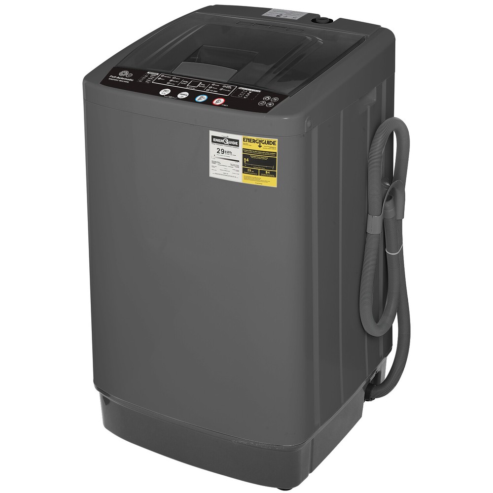 Portable Compact Laundry Washer Full-Automatic LED Display 17.8/13.5lbs Compact