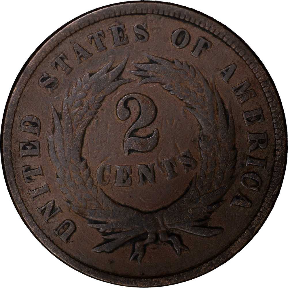 1868 2c Two Cent Piece ~ Fine