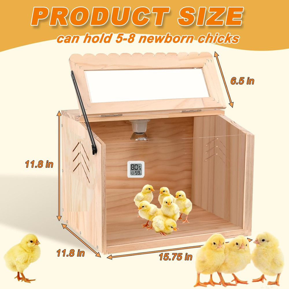 Chicken Brooder Box, Brooder Box for Chicks & Quail, Small Chicken Coop Quail Ca
