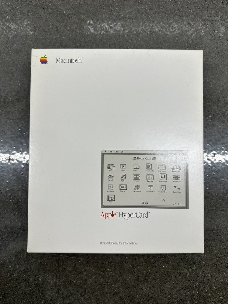 Vintage APPLE HyperCard Software For Macintosh M0556 Empty Box Only
