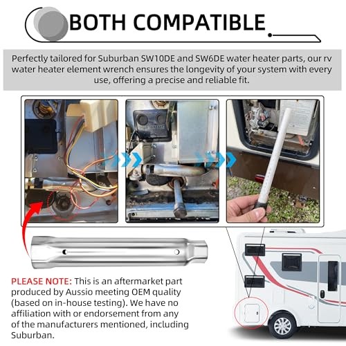 Heavy-Duty Dual Hex 10" x1 1/16" Socket x 1 1/2" Anode Rod Sockets, RV Water