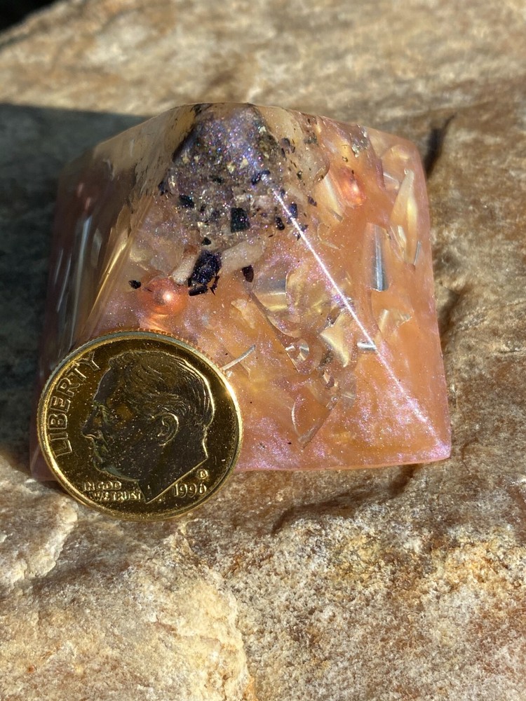 Flamingo Pink Small Pyramids Positive Orgone