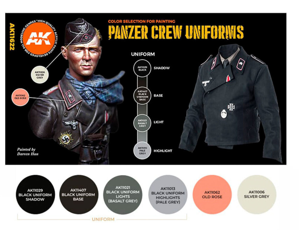 AK Interactive 3G Panzer Crew Black Uniforms Set AK-11622