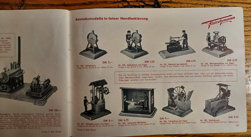 1954 Fleischmann HO Model Railroad Catalog - German Language