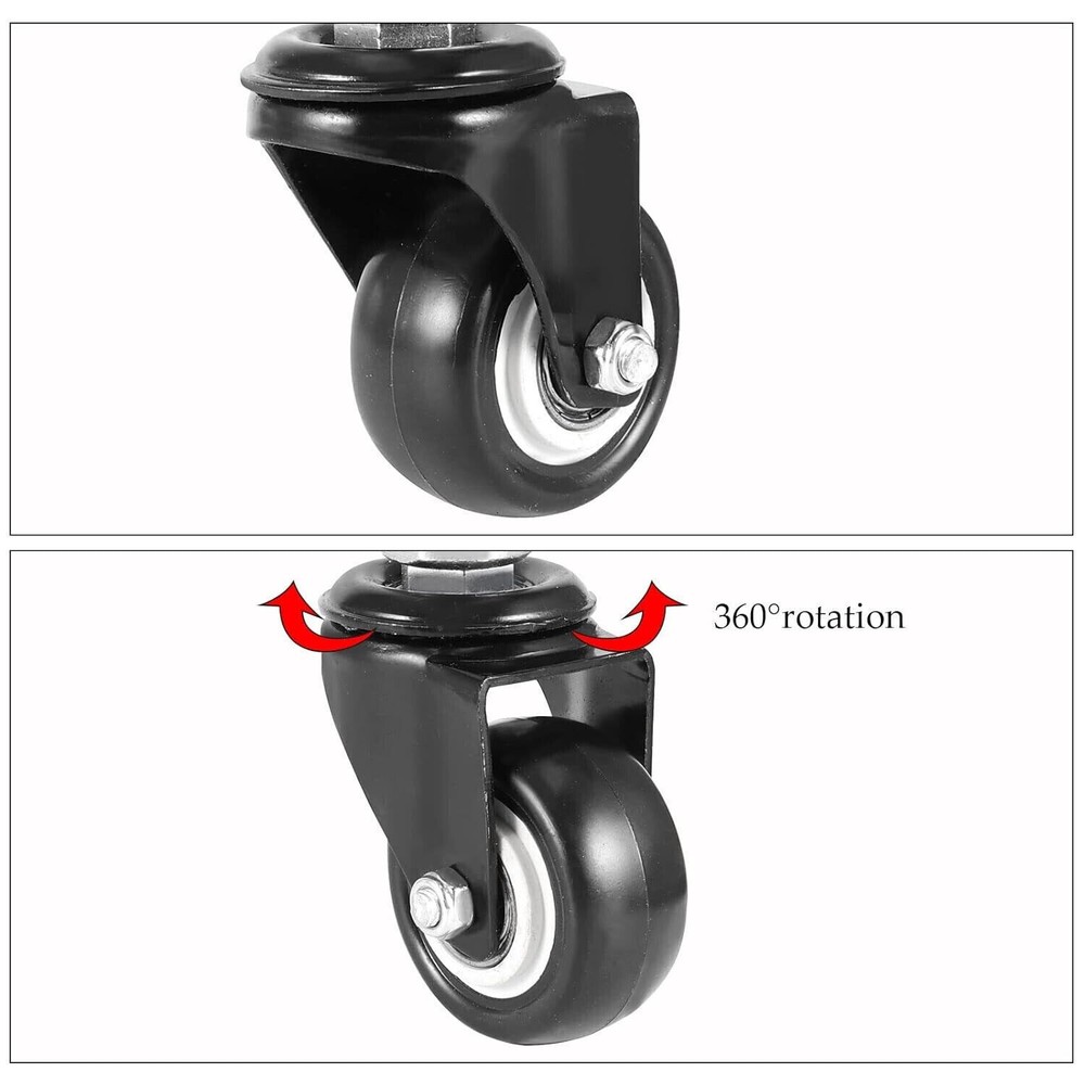 2" Fence Gate Wheels with Spring Rolling Gate Swivel Caster Gate Rollers Support