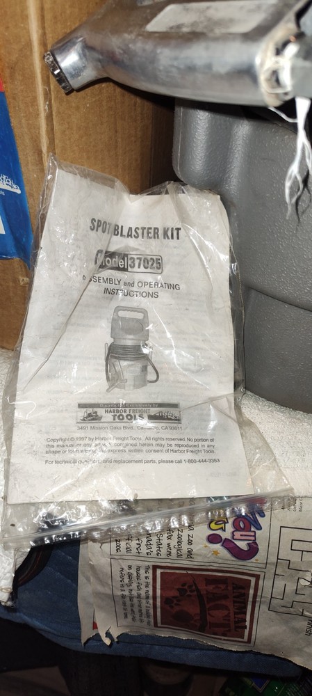 Harbor Freight Sand Blast Kit Item 37025