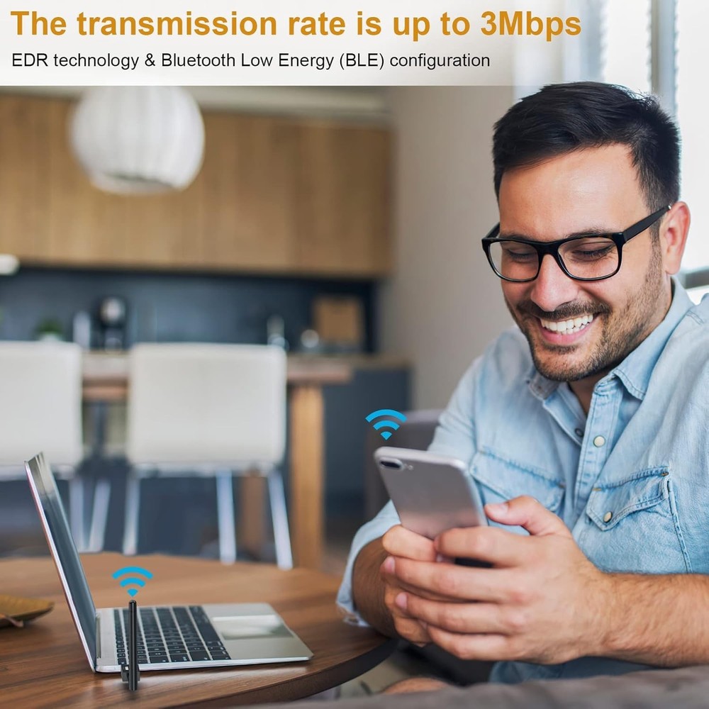 Wireless Bluetooth 5.3 USB Adapter - Efficient Connection Up to 5 Devices