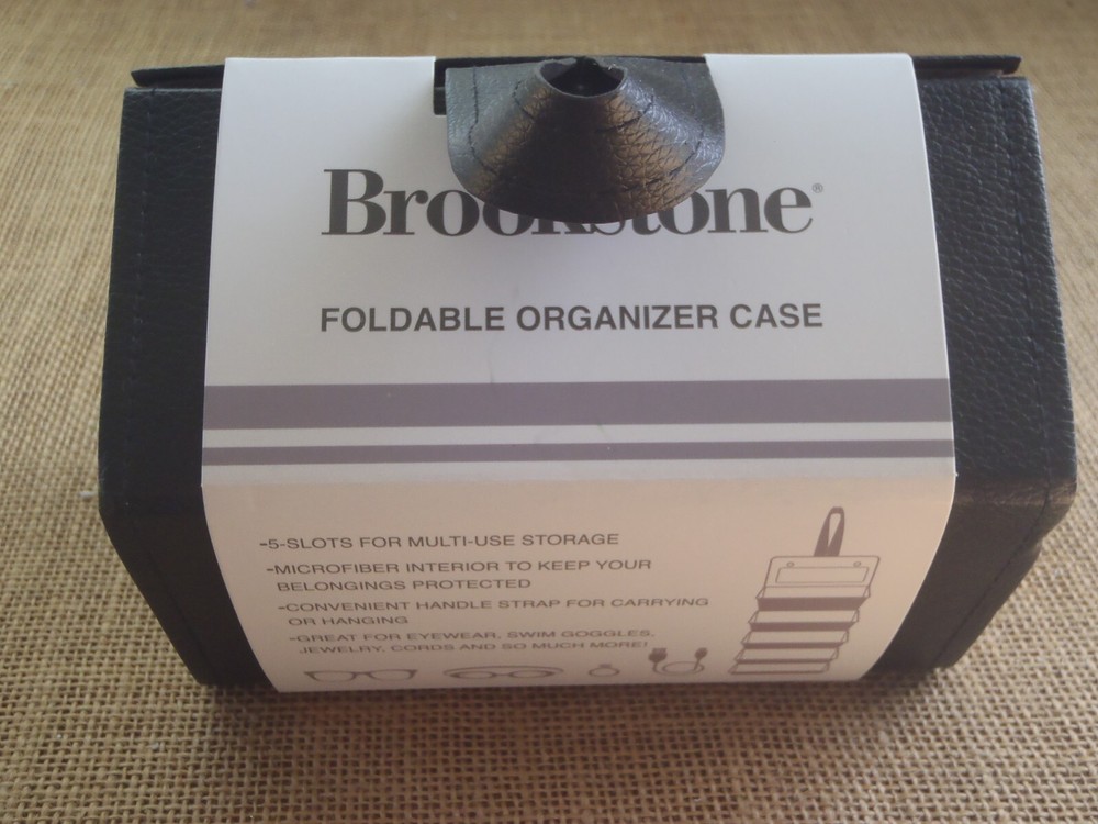 Brookstone Foldable Organizer Case Black Roll Out NEW