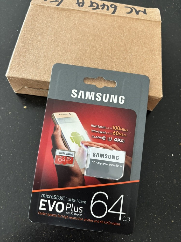 Samsung MicroSDXC EVO Plus Memory Card with Adapter 64GB