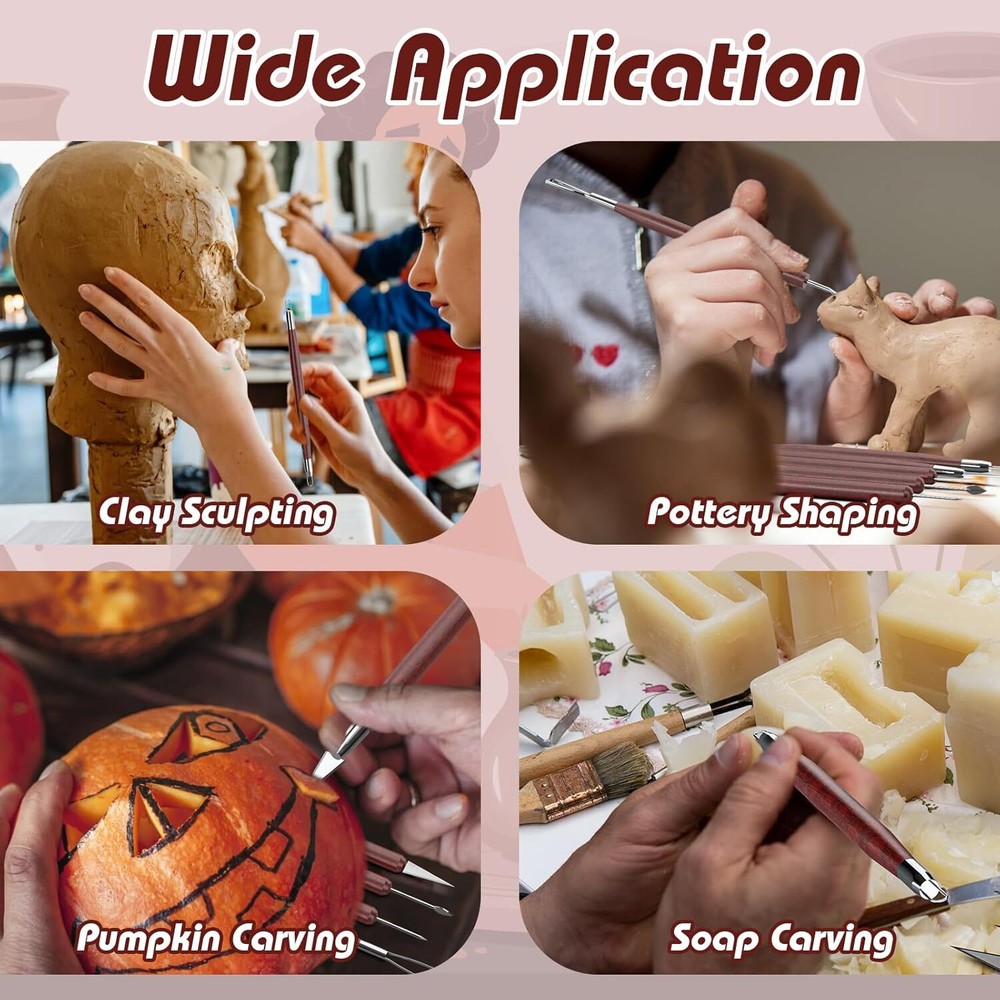 6PCS Clay Tools Sculpting, Double-Sided Polymer Sculpting