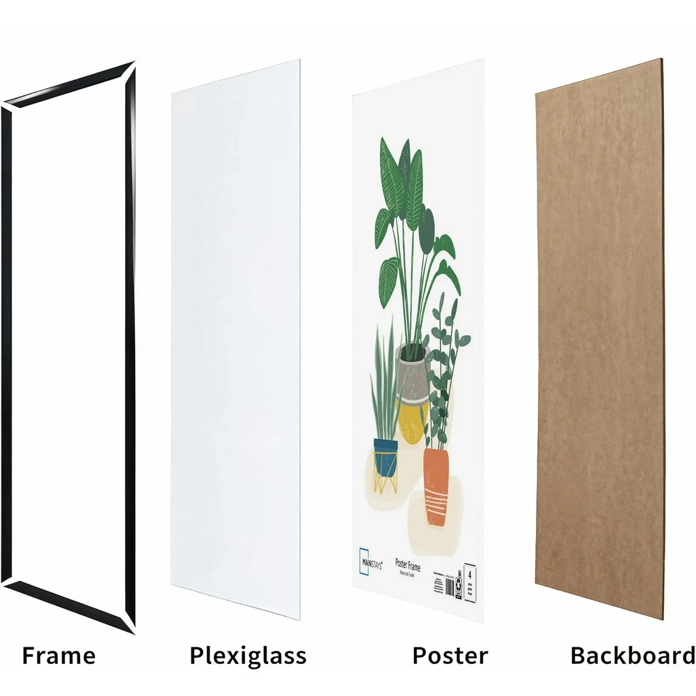 Mainstays 24x36 Basic Black Poster Frame Free & Fast Shipping Black poster frame