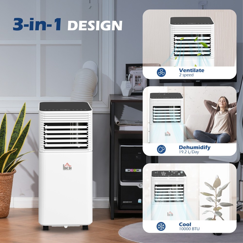 10000 BTU Mobile Air Conditioner for Cooling and Dehumidifying