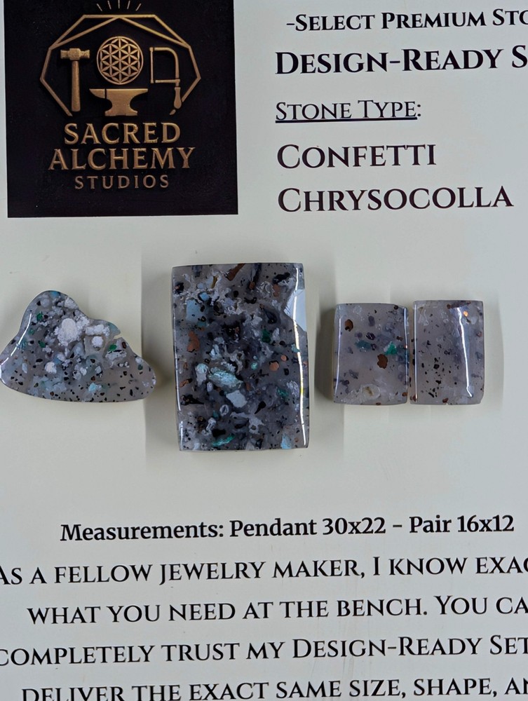 Rectangle Shape - Confetti Chrysocolla - Sacred Alchemy Select - Design-Ready Se
